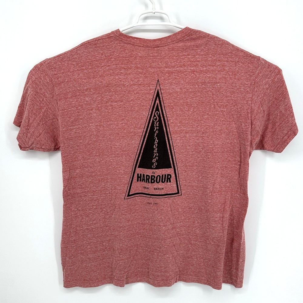 Harbour Surfboards T-Shirt Mens Size 2XL Salmon Seal Beach California Surfing